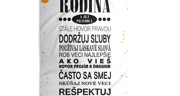 Sablio Uterák Rodina 3 - 50x100 cm