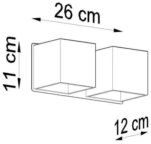Sollux SL.0658 - Nástenné svietidlo QUAD 2xG9/40W/230V šedá