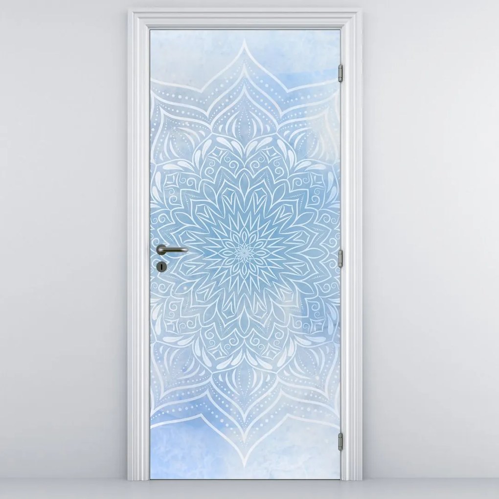 Fototapeta na dvere - Zimná mandala (95x205cm)
