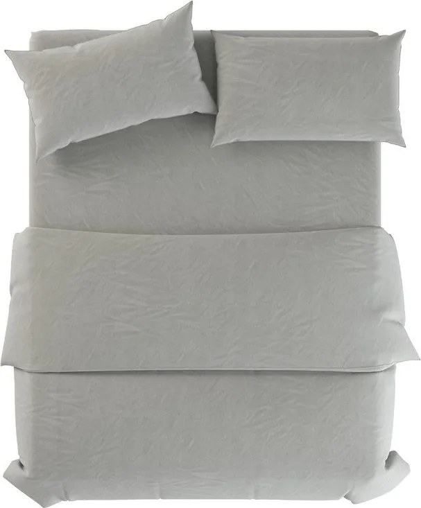 Sivozelené ľanové obliečky na jednolôžko 135x200 cm Stone – Native Natural