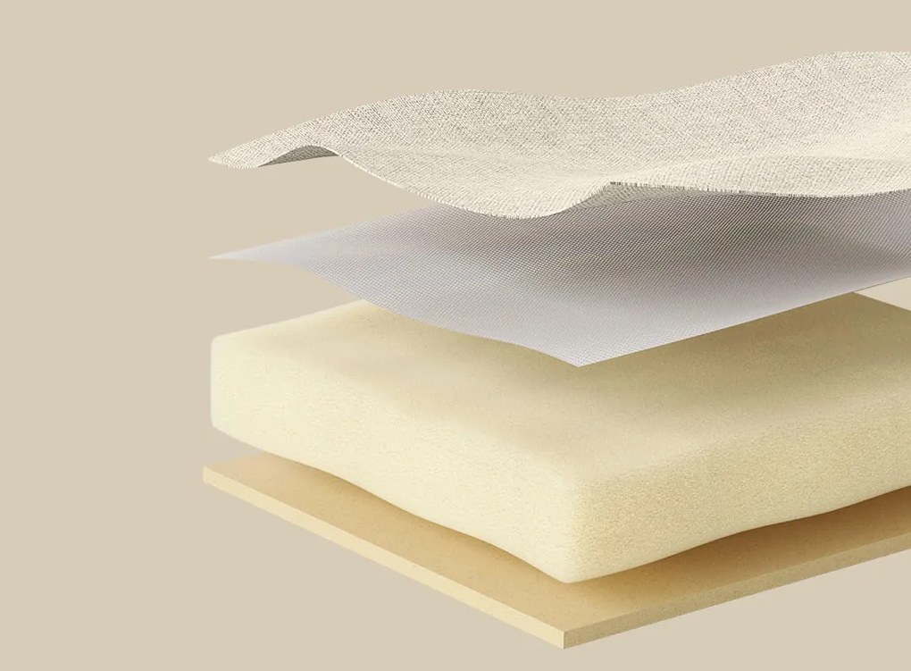 Taburet s úložným priestorom OTTOMAN 30x30 cm, krémový