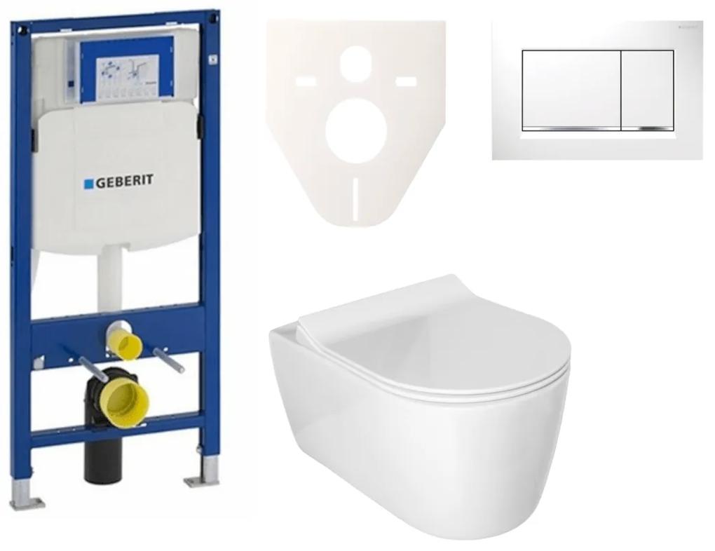 Cenovo zvýhodnený závesný WC set Geberit do ľahkých stien / predstenová montáž + WC Glacera Alfa SIKOGES3A5