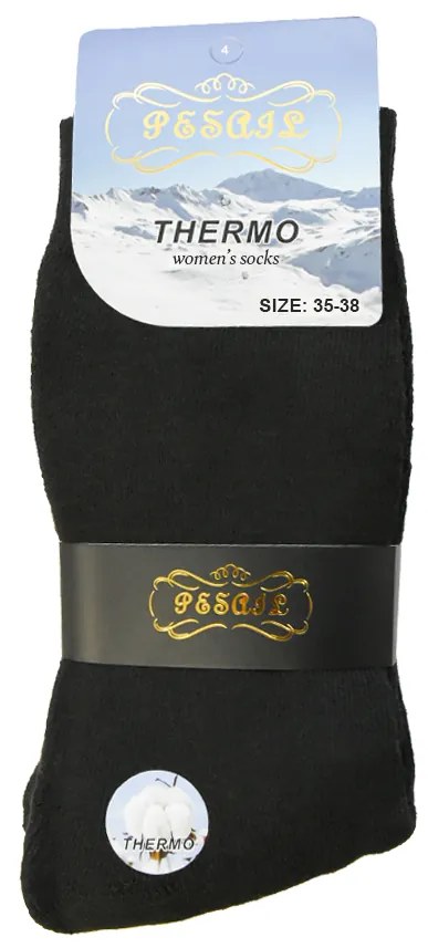 PESAIL® Dámske termo ponožky - čierne 3ks (vel. 35-38)