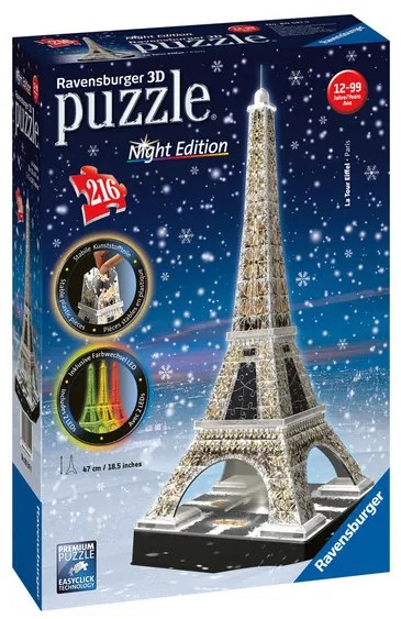 Ravensburger 3D Puzzle LED stavba (Eiffelova veža)  (100356473)