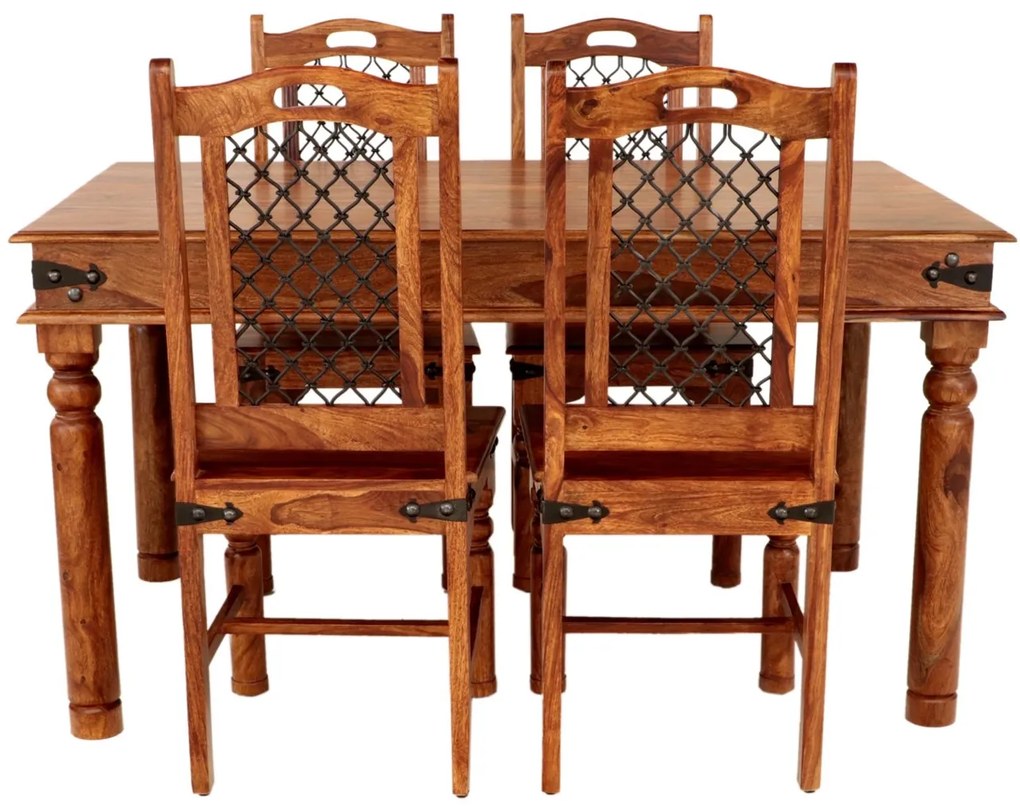 furniture-nabytek.cz - Stůl a židle set pro 4 osoby z masivu palisandr