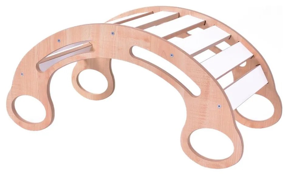 Multifunkčná hojdačka Montessori biela/javor