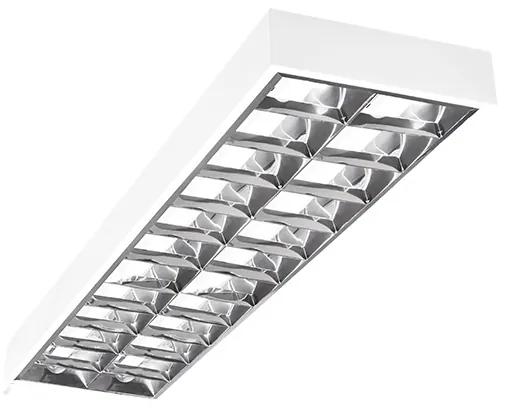 KANLUX Stropné osvetlenie do rastrového stropu NELO, 2xG13, 36W, 123x8x30cm, biele