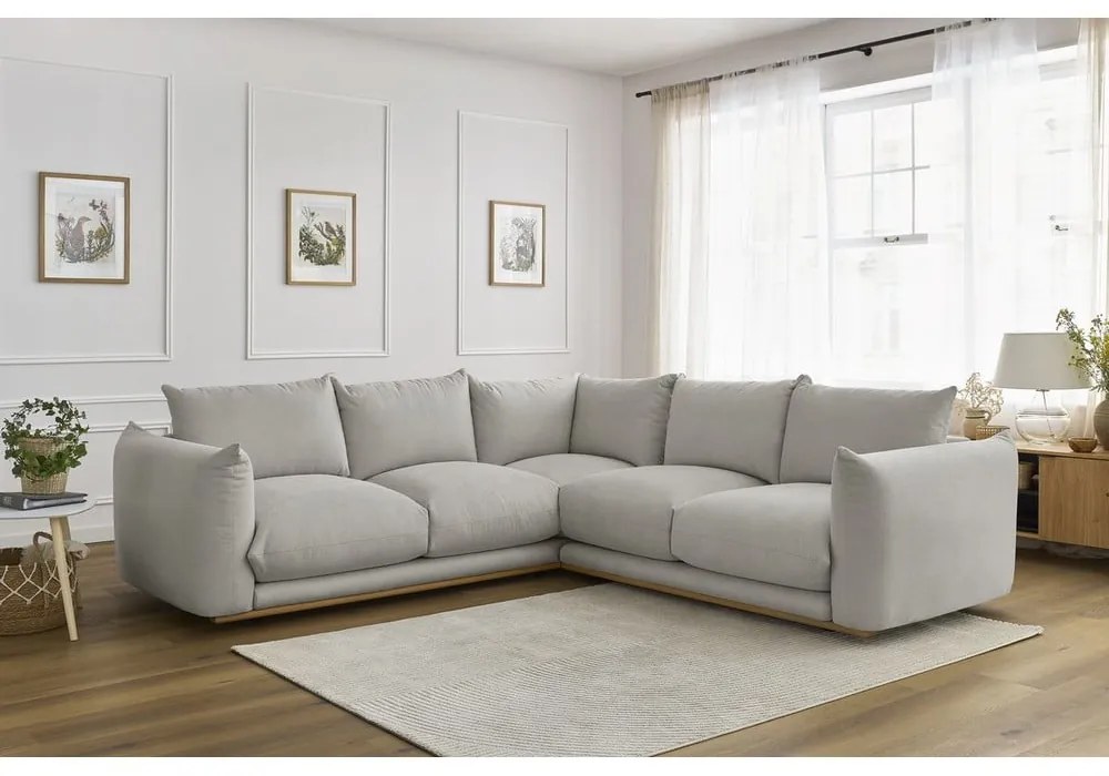 Svetlosivá rohová pohovka Ernest – Bobochic Paris