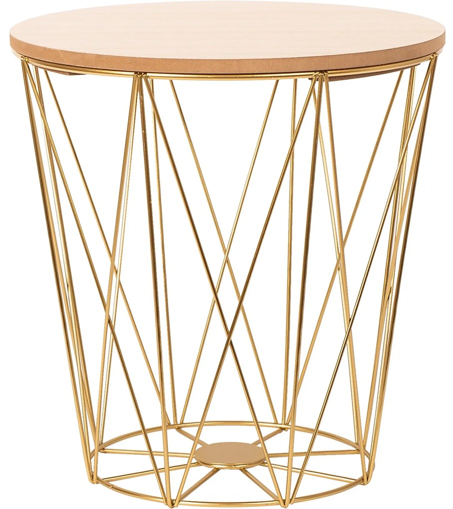 Tutumi Tutumi, set troch okrúhlych kávových stolíkov 3ks SG94-929, zlatá, KRZ-08784