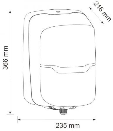 Zásobník na papierové utierky v rolkách Merida Hygiene Control FLEXI, biela