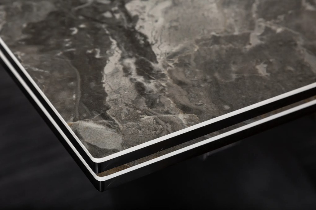 Rozťahovací jedálenský stôl EUPHORIA keramický mramorový vzhľad