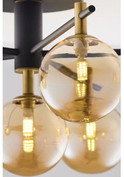 Jupiter 2033 - Prisadený luster FIGARO 6xG9/10W/230V čierna/zlatá/béžová