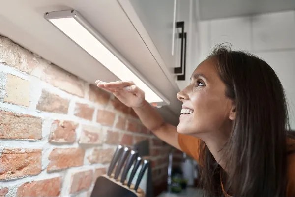 Osram - LINEAR LED podlinkové svietidlo so senzorom 4W/5V 60 cm sivé
