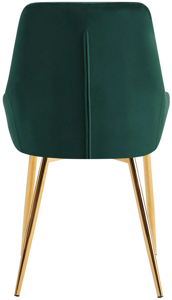 Sada 2 ks jedálenskej stoličky Elmira zamat - zelená