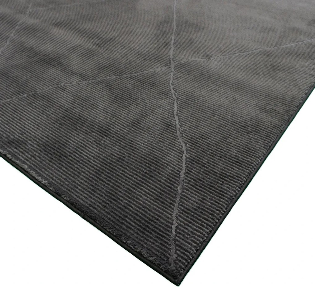 BE Koberec Zurich 1903 DARK GREY – sivý obdĺžnikový Rozmer: 140x190 cm