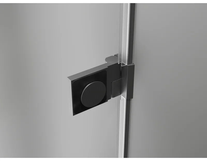 Mexen Lunar-B Duo výklopný sprchový kút 100 x 90 cm, číre sklo, brúsený grafit, 832-100L-090P-66-00