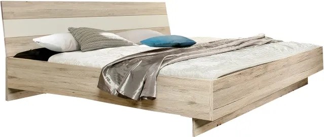 KONDELA Valeria 180 manželská posteľ dub pieskový / biela