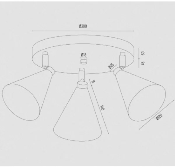 Argon 6246 - Bodové svietidlo LUCINDA 3xE14/7W/230V zlatá