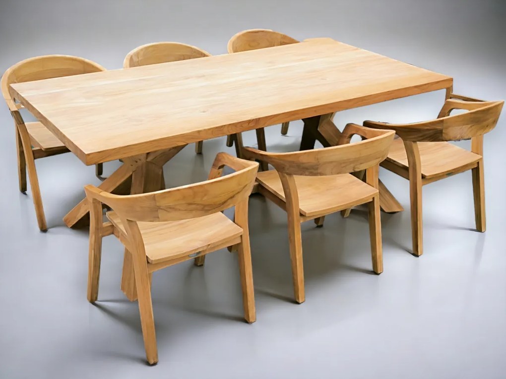 Stôl z nového TEAKU + ISABELLA set kresiel