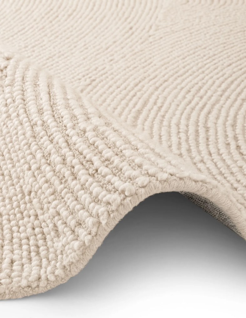 Hanse Home, Kusový koberec Calmio 106220 Natural White kruh, 120x120 (priemer) kruh, biela, obývacia izba