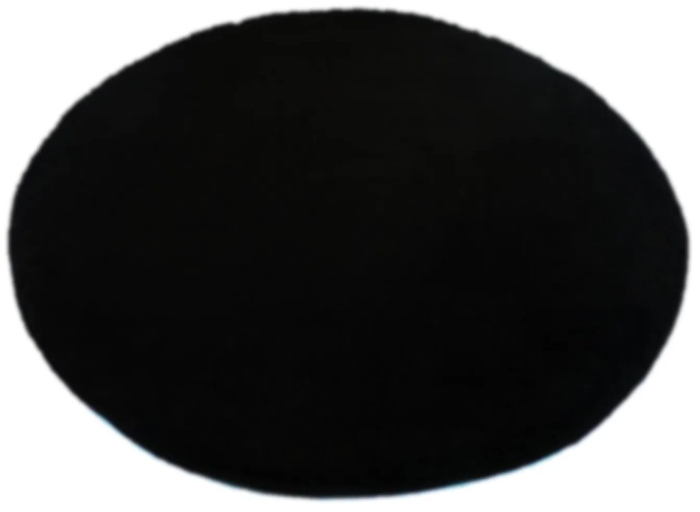 ROUTNER Kúpeľňová predložka COTTON Čierna 20103 - Čierna / Kruh Ø 90 cm 20103