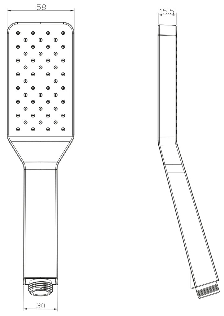 Sapho Sapho, Ručná sprcha so samočistiacim systémom, 240x60mm, ABS/chróm, 1204-30