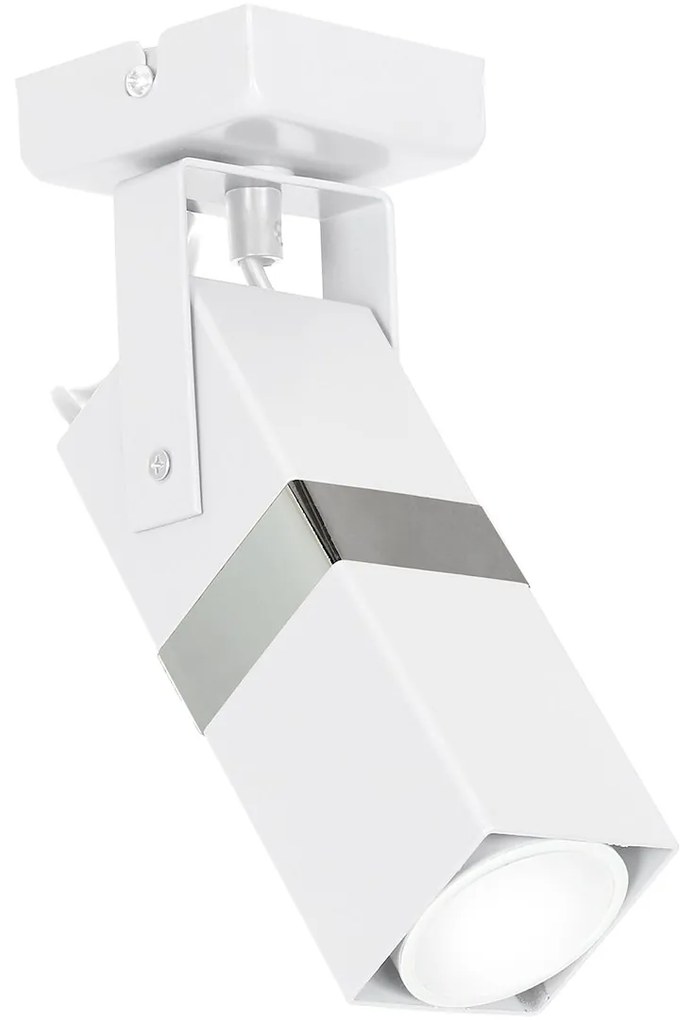 Bodové svietidlo Vidar, 1x chrómové/biele kovové tienidlo, w