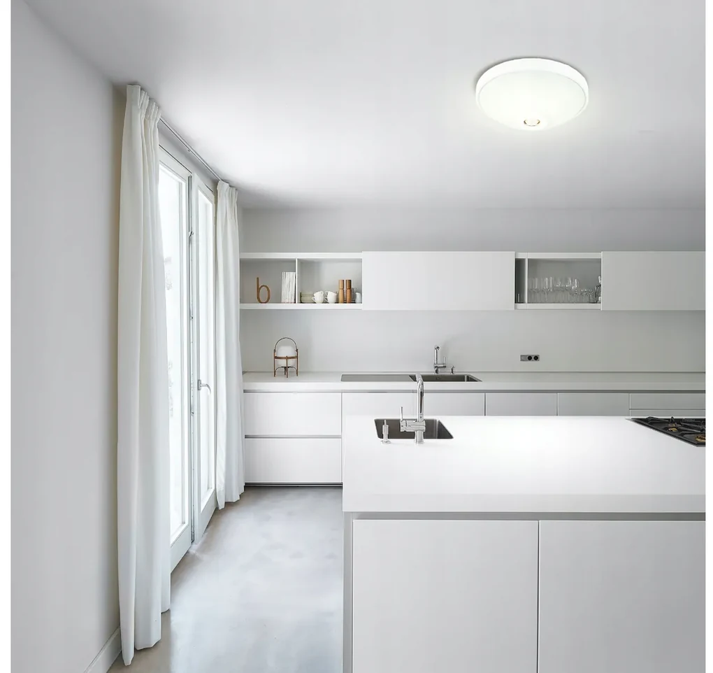 ECOLIGHT LED stropné svietidlo 2xE27 s pohybovým senzorom - sklo