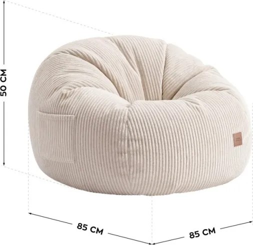 Sedací vak s podnožkou COMFY 3.0 béžový