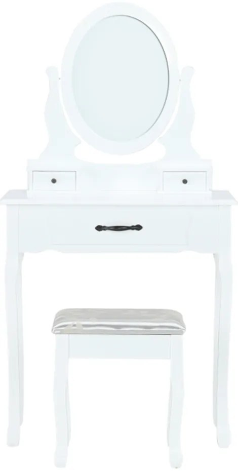 Dekoratívny stolík so stoličkou LINET NEW, biely