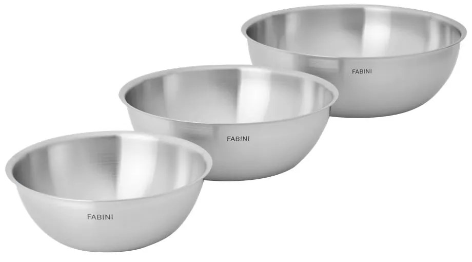 Misy v súprave 3 ks z nehrdzavejúcej ocele v striebornej farbe ø 25,5 cm Lucca 3.0 – FABINI