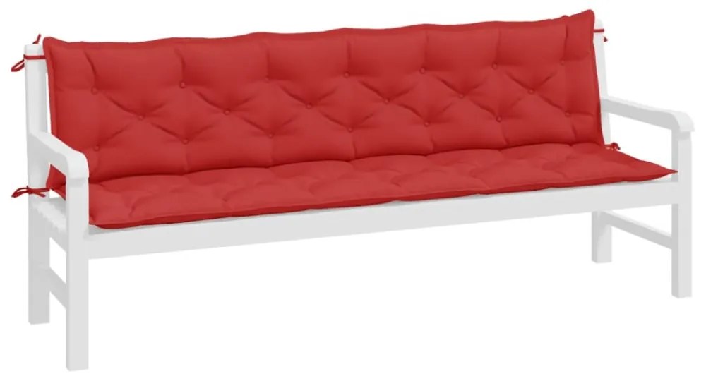 Podušky na záhradnú lavicu 2ks 200cm Dekorhome
