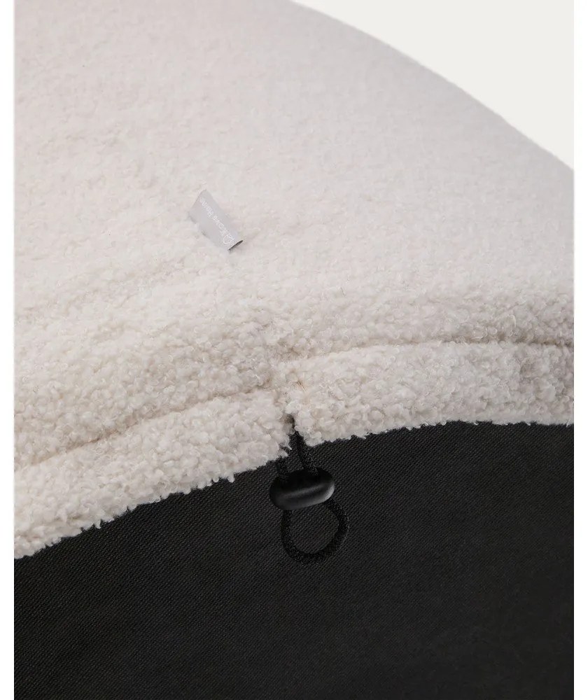 Krémový taburet z textílie buklé Kaeli – Kave Home