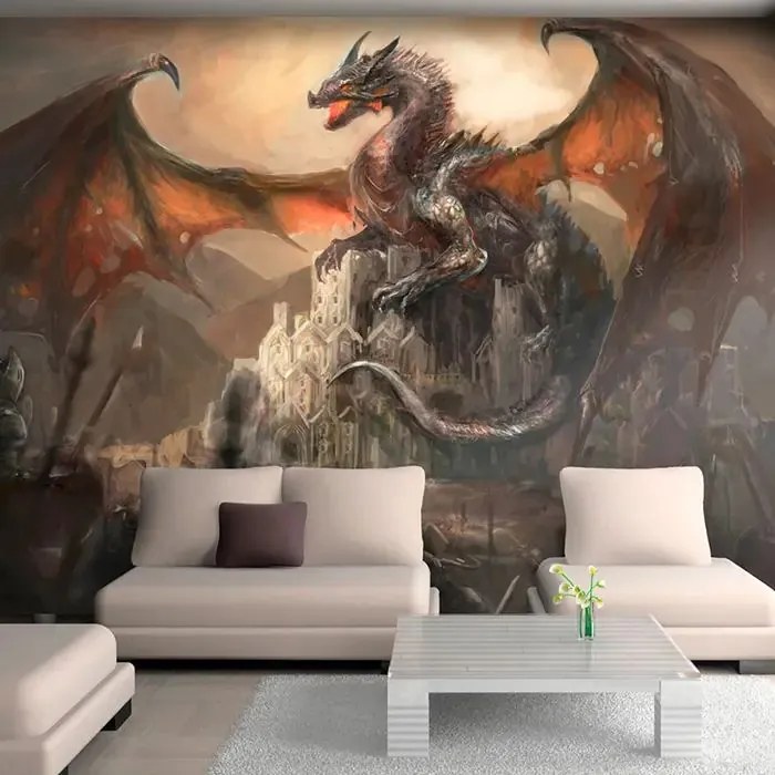 Fototapeta - Dragon castle Veľkosť: 200x140, Verzia: Premium