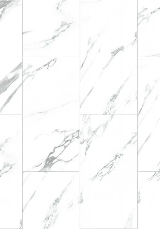 Mexen Glacier White vzorka vinylových panelov SPC 6,5 mm, IXPE 1,5 mm, 4 V-Fuga, Jazz White - F1151-S