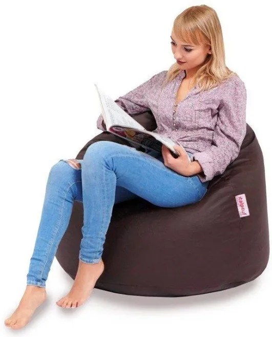 Sedací vak SAKO hnedý ekokoža