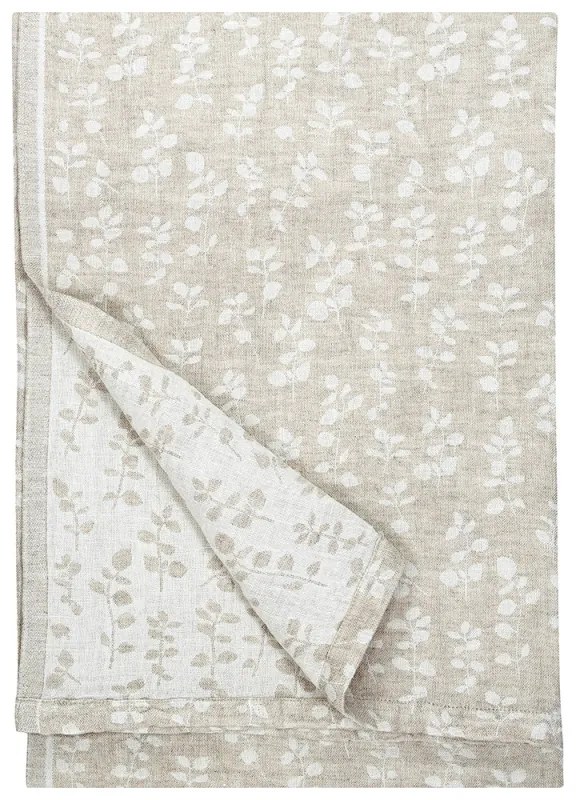 Ľanový obrus / deka Meirami 150x260, bielo-ľanový