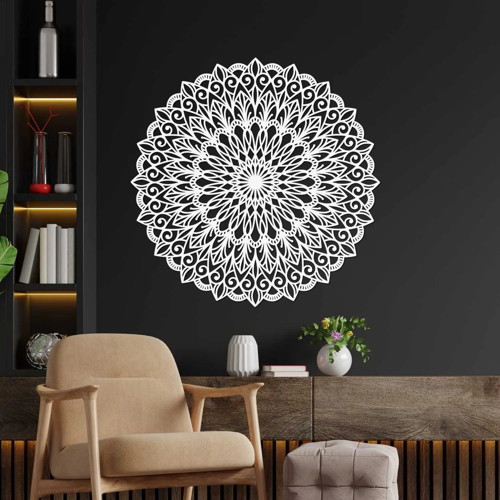 SENTOP | Drevená 3D mandala na stenu | Luxusný vyrezávaný obraz do obývačky | SENTOP HDF0251-akcia20