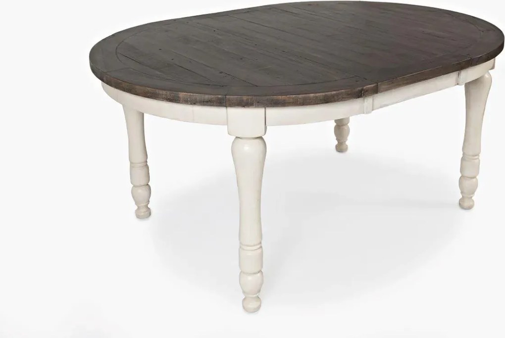 Jedálenský rozkladací stôl Avola 122/167 cm z masívu hnedý/biely