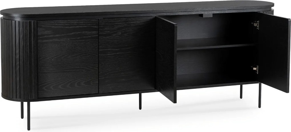 Komoda Beck 200 cm čierna
