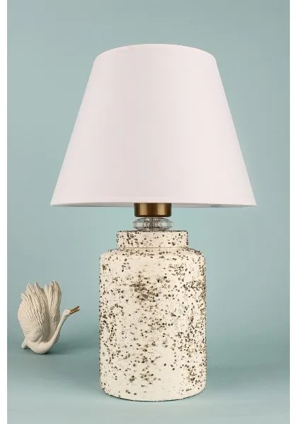 Stolná lampa RAMZES 1xE27/40W/230V biela/béžová