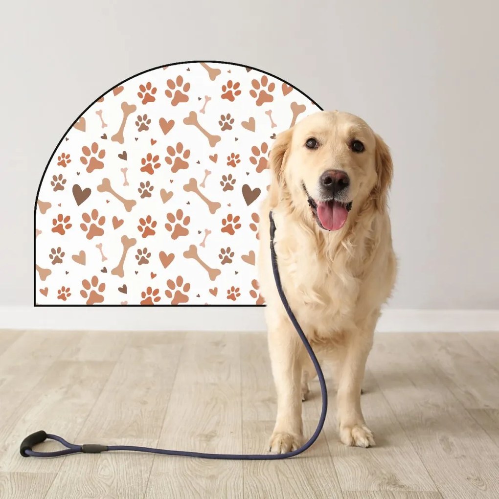 PIPPER. Ochranná textilná nálepka na stenu - Oblúk - Labky Veľkosť: 83x60cm, Motív: bez mena