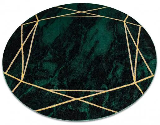 Dywany Łuszczów Kusový koberec Emerald 1022 green and gold kruh - 160x160 (priemer) kruh cm