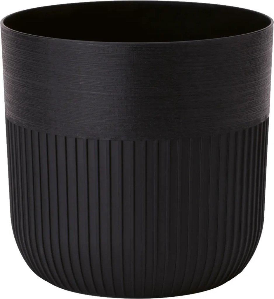 Obal na kvetináč LUCA 190 mm, hlboký, čierny *5786*
