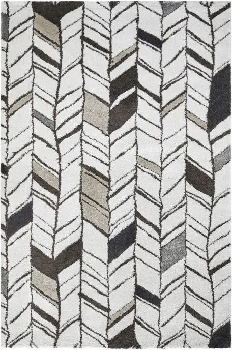 Obsession 80x150 cm Kusový koberec SOHO 841 WHITE, biela, šedá, obývacia izba
