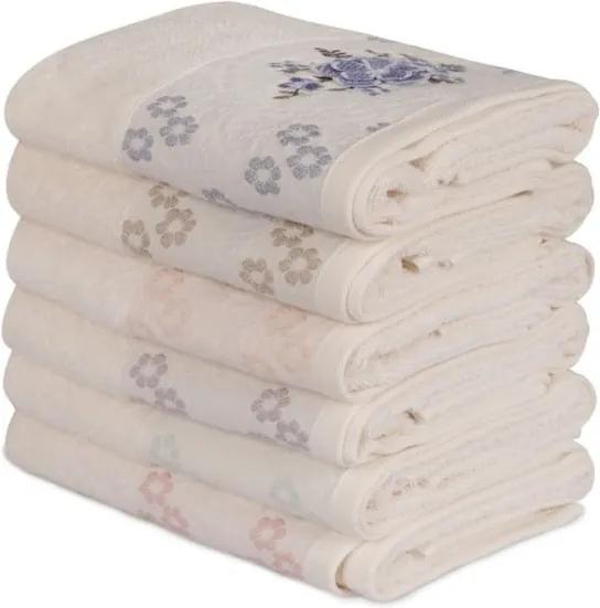 Sada 6 bavlnených uterákov Daireli Marisol, 50 × 90 cm