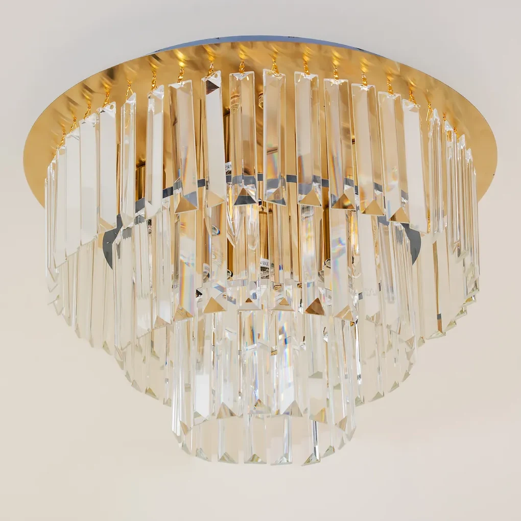 Luster Milano, 1x krištáľové tienidlo, (fi 45cm), g