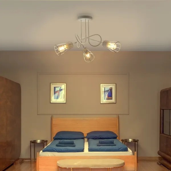 Prisadený luster OXFORD 3xE27/15W/230V biela