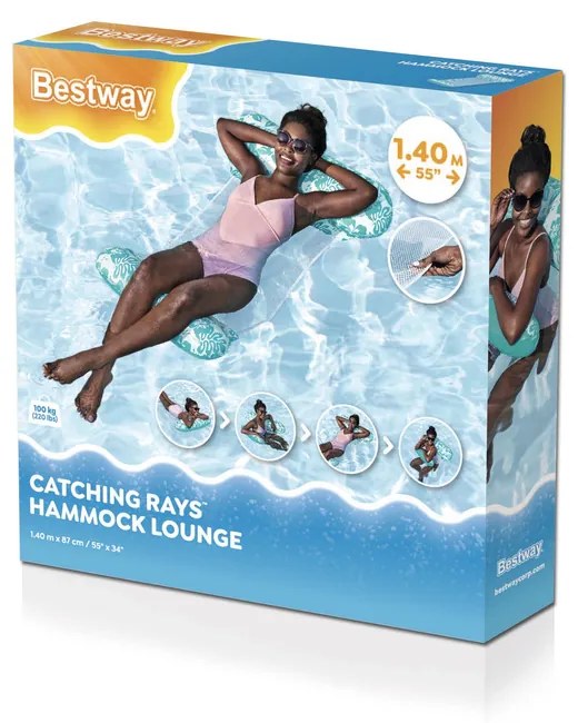 Bestway Nafukovací matrac zo sieťoviny, mätová 140 x 87 cm - Bestway 43839