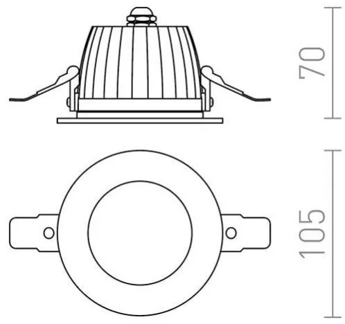 RED - Design Rendl-R10565- LED Kúpeľňové podhľadové svietidlo AMIGA 8W/230V IP65